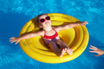 child in pool